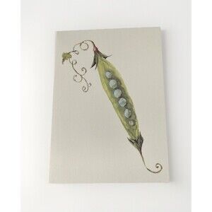 Vintage Oddballs Watercolor White Notecards - Peas, Please- Baby Shower  - 10 Pk